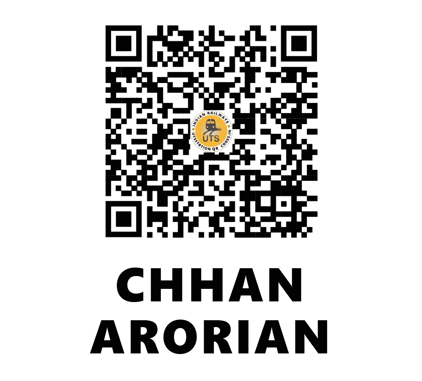 UTS QR Code for CHHAN ARORIAN - CHNR (NR - JAMMU AND KASHMIR)